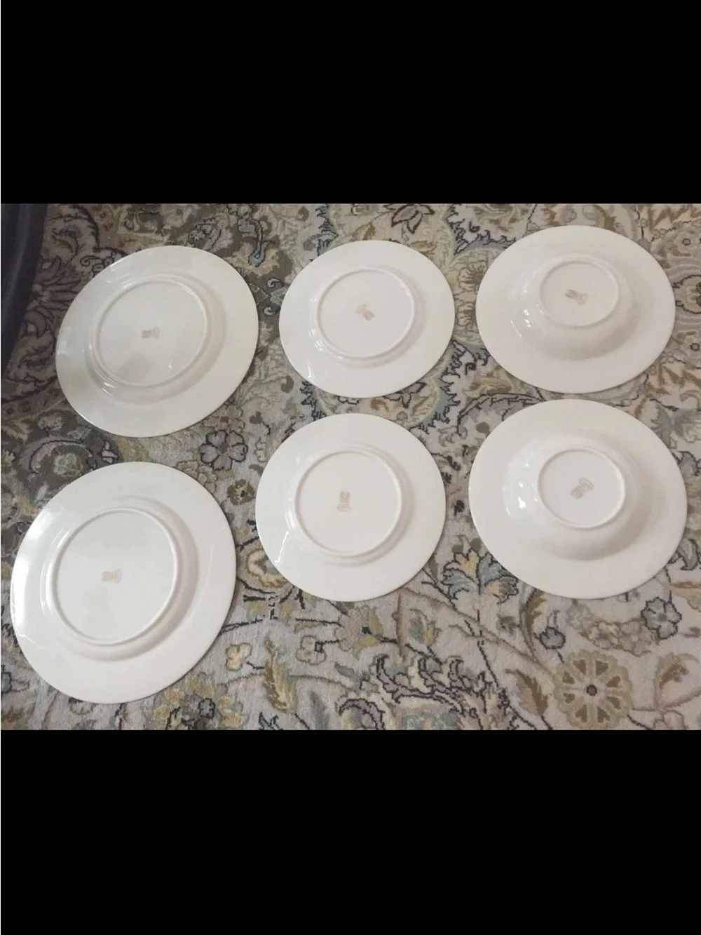 Lenox Flourish Vintage Gold Beige China Two Serving Set 14 Piece plates